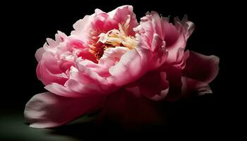 un' vivace mazzo di fresco tulipani, un' regalo di amore generato di ai foto