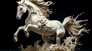 astratto cavallo con complesso movimento e nebbioso colore, generativo ai illustrazione foto