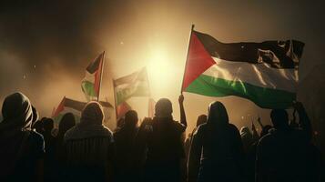 contestatore gruppo per Palestina la libertà foto