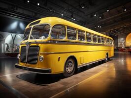 autobus esposizione. generativo ai foto