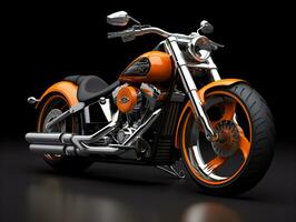 Harley Davidson Grasso ragazzo esposizione. generativo ai foto