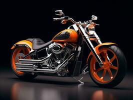 Harley Davidson Grasso ragazzo esposizione. generativo ai foto