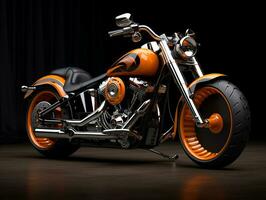 Harley Davidson Grasso ragazzo esposizione. generativo ai foto