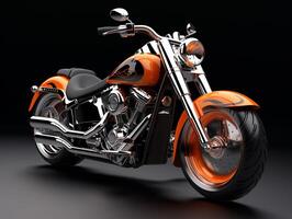 Harley Davidson Grasso ragazzo esposizione. generativo ai foto