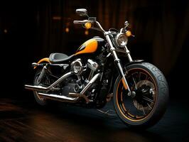 Harley Davidson sportivo esposizione. generativo ai foto