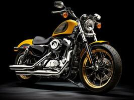 Harley Davidson sportivo esposizione. generativo ai foto