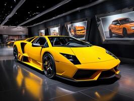 lamborghini murcielago esposizione. generativo ai foto