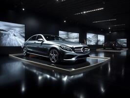 mercedes-benz classe elettronica esposizione. generativo ai foto