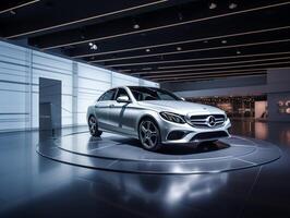 mercedes-benz classe elettronica esposizione. generativo ai foto