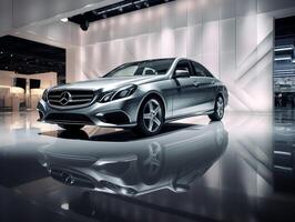 mercedes-benz classe elettronica esposizione. generativo ai foto