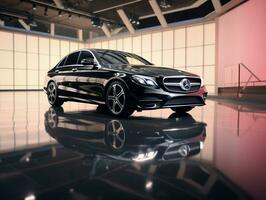 mercedes-benz classe elettronica esposizione. generativo ai foto