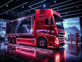 camion esposizione. generativo ai foto