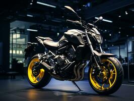 yamaha mt-07 esposizione. generativo ai foto