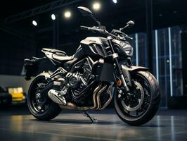 yamaha mt-07 esposizione. generativo ai foto