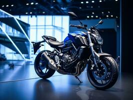 yamaha mt-07 esposizione. generativo ai foto