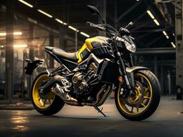 yamaha fz-09 esposizione. generativo ai foto