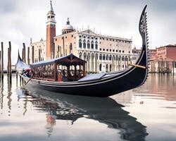 gondola su bianca sfondo. generativo ai foto