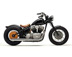 bobber motociclo su bianca sfondo. generativo ai foto