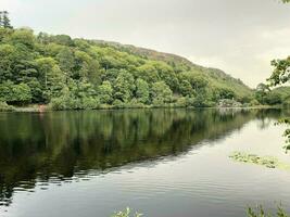 un' Visualizza di il nord Galles campagna vicino llyn mawr nel snowdonia foto