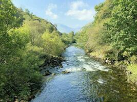 un' Visualizza di il nord Galles campagna a llyn dinas nel snowdonia foto