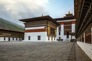 esterno di il spazzatura choo dzong nel Thimphu, bhutan, Asia foto