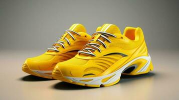 un' giallo gli sport scarpa con elegante design foto