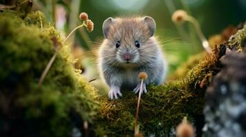 carino mammifero guardare all'aperto piccolo pelliccia animale nel il foresta foto