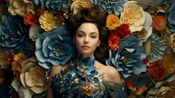 elegante floreale modello ispira moderno moda creatività foto