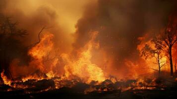 fuoco ardente Fumo natura distruttivo inferno scatenato foto