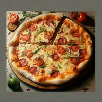 appena italiano Pizza con Mozzarella formaggio fetta foto