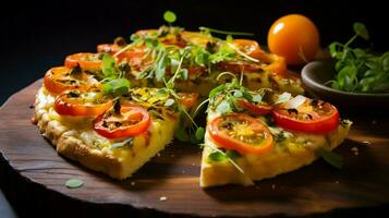 freschezza e buongustaio al forno aperitivo un' fetta di fatti in casa foto