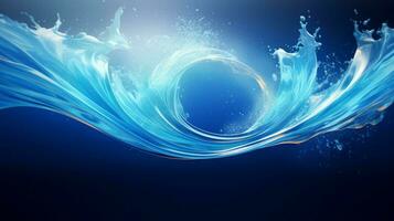 futuristico blu onda design che esplode con creatività foto