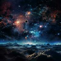 galattico notte cielo astronomia e scienza combinato foto