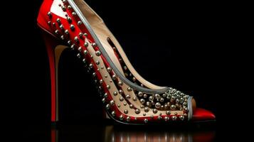 moderno donne lusso alto tacco scarpe trasudare eleganza foto