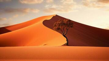 natura la tranquillità nel Africa maestoso sabbia dune foto