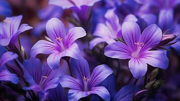 nature bellezza nel vicino su viola fiori selvatici fioritura foto