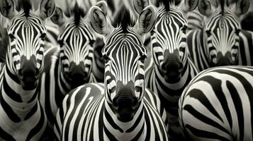 a strisce zebra mandria nel monocromatico savana bellezza foto