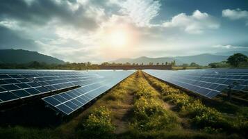 sole energia catturato nel solare pannello azienda agricola foto