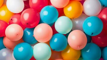 vivace colorato palloncini simboleggiare compleanno celebrazione foto