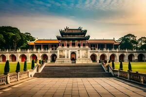 il imperiale palazzo nel hanoi, Vietnam. ai-generato foto