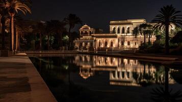 notte Visualizza di cartagine palazzo. generativo ai foto