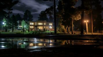 notte Visualizza di ifrane Università. generativo ai foto