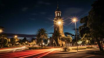 notte Visualizza di Perth campana Torre. generativo ai foto