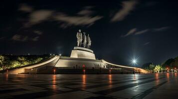 notte Visualizza di nazionale eroi acro. generativo ai foto