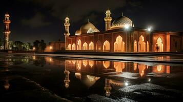 notte Visualizza di Sankore madrasa. generativo ai foto