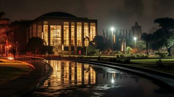 notte Visualizza di nairobi nazionale Museo. generativo ai foto