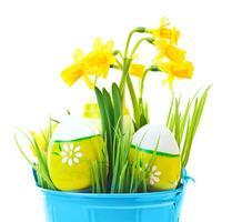 Pasqua uova con fiori foto