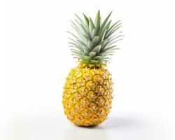 foto di ananas isolato su bianca sfondo. generativo ai