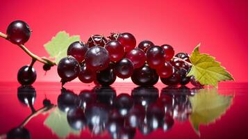 foto di ribes frutta metà contro un' colorato astratto sfondo. generativo ai