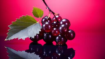 foto di ribes frutta metà contro un' colorato astratto sfondo. generativo ai